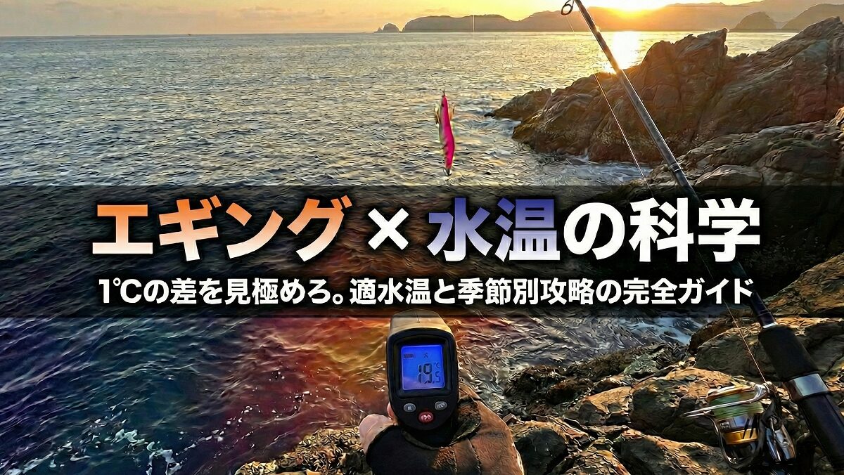 エギングと水温の完全ガイド。アイキャッチ画像。