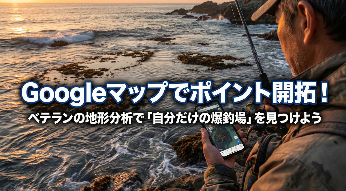 Googleマップで釣果が変わる！エギングのポイント探し完全ガイド【ベテランが実践する地形分析】