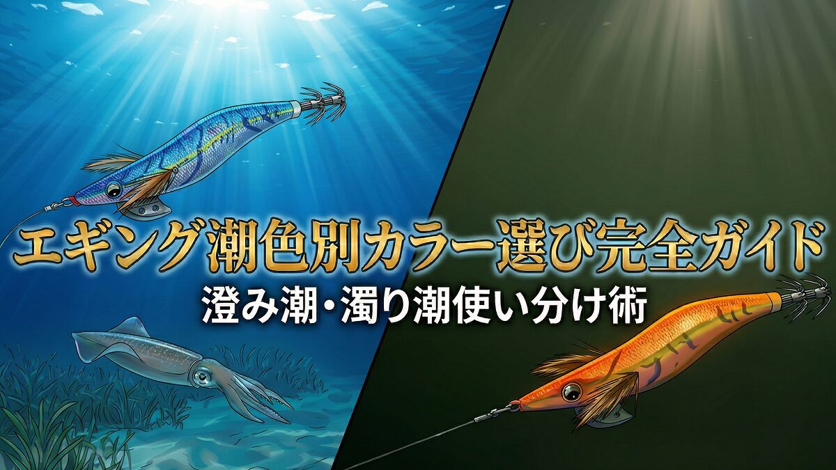 潮色によるエギカラーの選び方解説記事のアイキャッチ画像