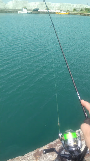 御前崎西埠頭の中央付近