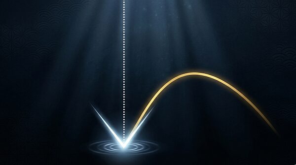 フリーフォールとテンションフォールのハイブリッド(混合)を抽象的に表している。