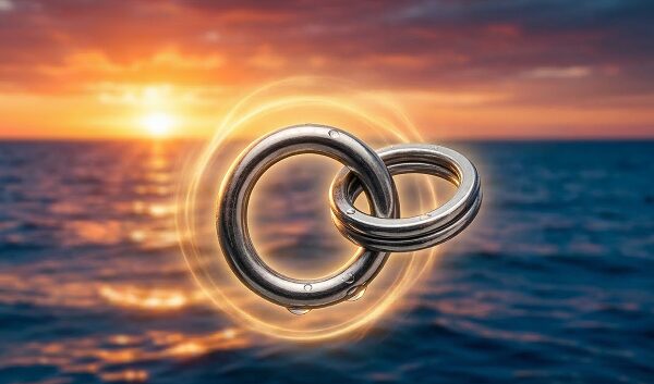 「スプリットリング+ソリッドリング」の安心感を表すイメージイラスト