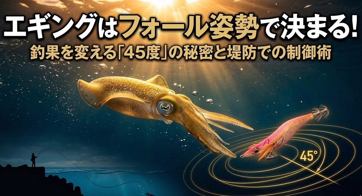 エギングの釣果はフォール姿勢で決まる！の記事のアイキャッチ