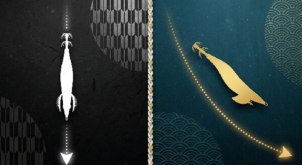 2つのフォールの違いを表す和モダンテイストのシルエットイラスト