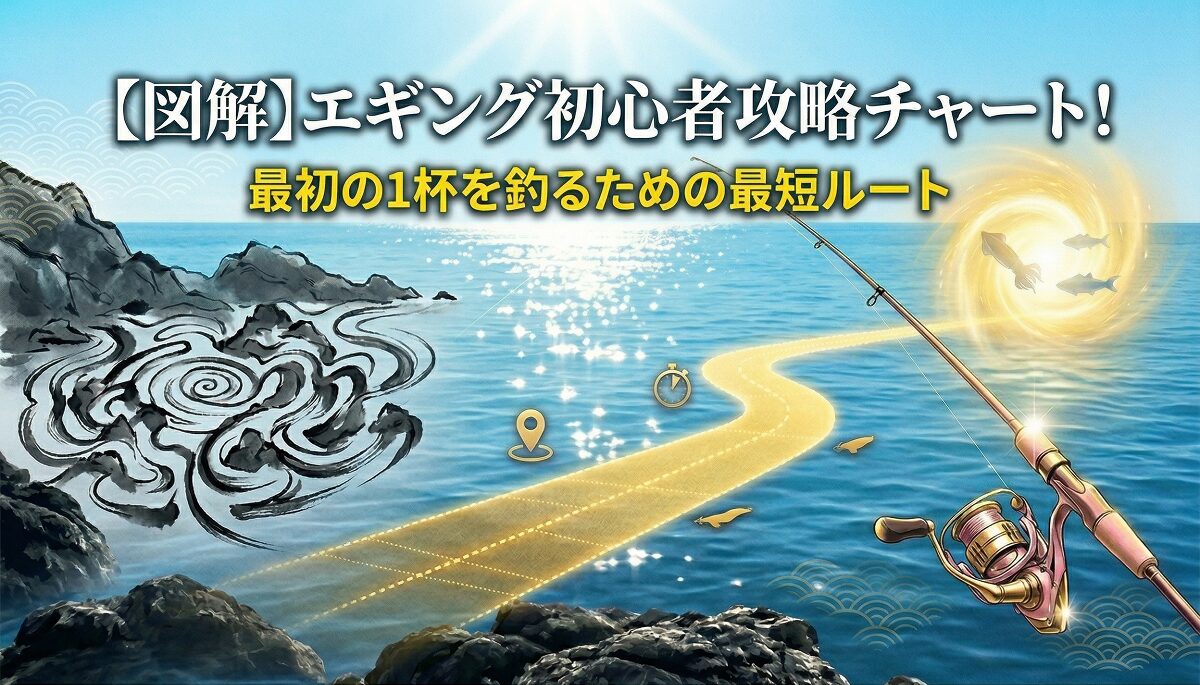 エギングの初心者用攻略チャートのアイキャッチ