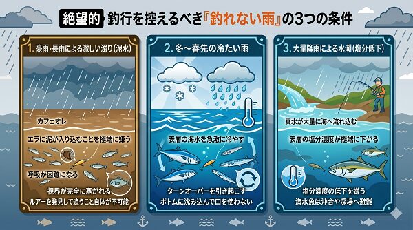 絶望的な雨のインフォグラフィック