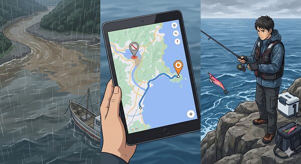 梅雨のポイント選びについて記したアニメ調イラスト